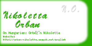 nikoletta orban business card